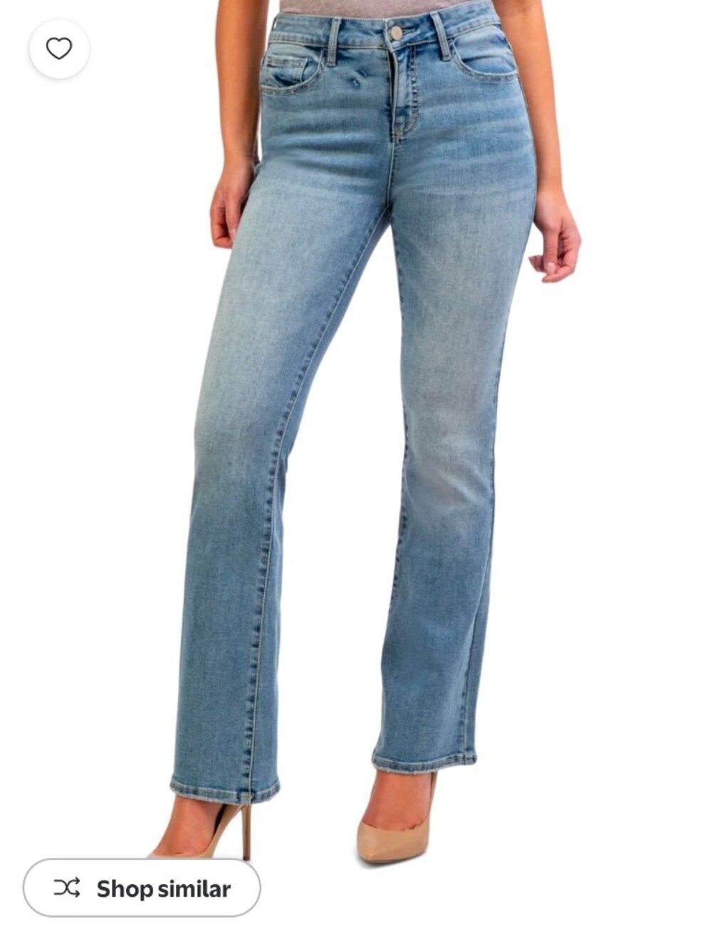 Jordache Women's Mid Rise Curvy Bootcut Jeans, Available in 32" Inseam, size 6